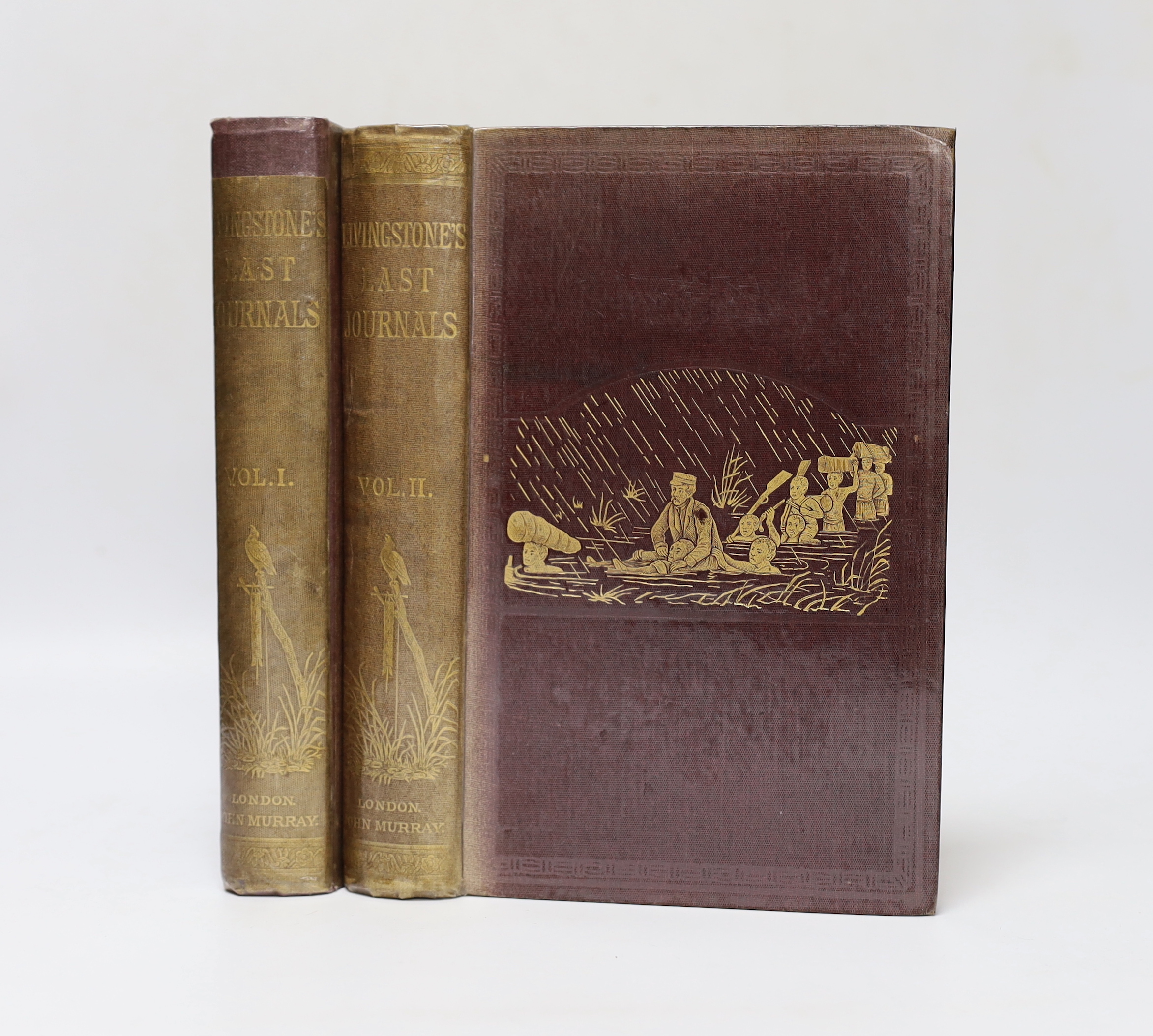 Livingstone, David - The Last Journals of David Livingstone, in Central Africa....continued by a narrative of his last moments and sufferings....by Horace Waller. Ist edition, 2 vols. portrait frontis. and 20 wood engrav